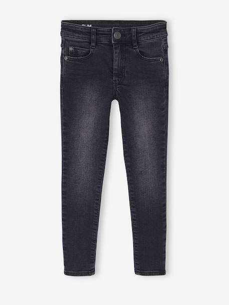 Morphological slim thin jeans for boys black denim+Dark Blue+Dark Grey+Denim Blue+denim grey+double stone - vertbaudet enfant 