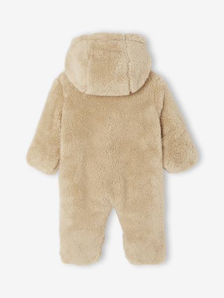 Pramsuit in Microfleece sandy beige - vertbaudet enfant 