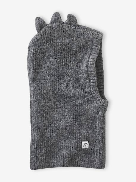 Cagoule dino garçon gris chiné+kaki+marine - vertbaudet enfant 