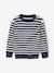 Basic Round-Neck Long-Sleeved Jumper for Boys navy blue+striped blue - vertbaudet enfant 