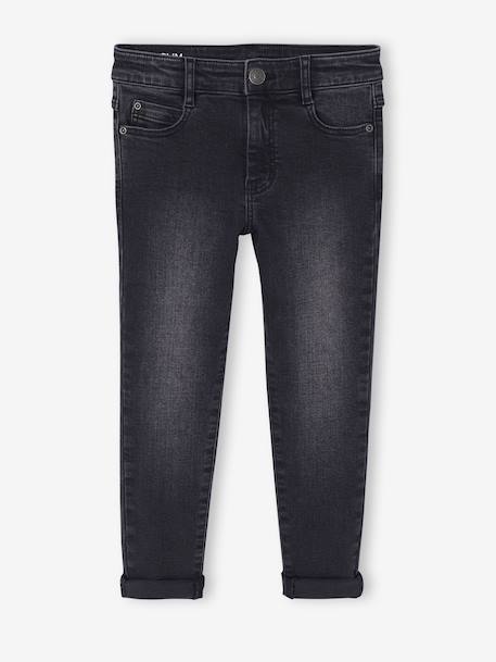 MEDIUM Hip, MorphologiK Slim Leg Waterless Jeans, for Boys black denim+Dark Blue+Dark Grey+Denim Blue+denim grey+double stone - vertbaudet enfant 