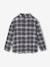 Boy's long-sleeved flannel shirt chequered grey - vertbaudet enfant 
