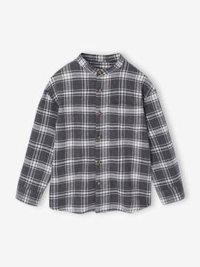 -Chemise flanelle garçon manches longues