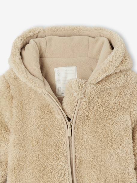 Pramsuit in Microfleece sandy beige - vertbaudet enfant 