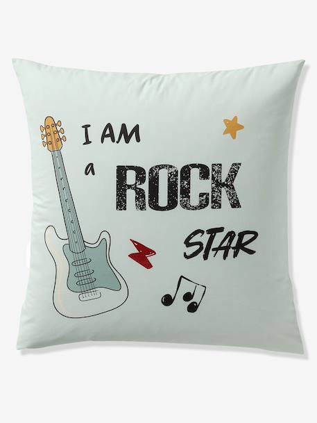 Duvet Cover Set + Pillowcase for Children, ROCK MUSIC sage green - vertbaudet enfant 