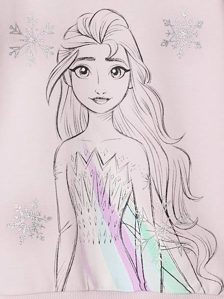 Reine des Neiges Elsa glitter sweatshirt soft lilac - vertbaudet enfant 