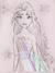 Reine des Neiges Elsa glitter sweatshirt soft lilac - vertbaudet enfant 