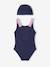 Swimsuit Set Comprising One-Piece Swimsuit + Beanie for Girls indigo - vertbaudet enfant 