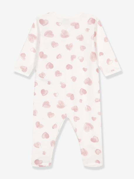 Baby pyjamas in PETIT BATEAU heart print fleece light blue - vertbaudet enfant 