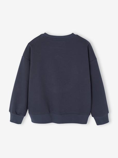 Sweatshirt with Bouclé Design for Boys navy blue - vertbaudet enfant 