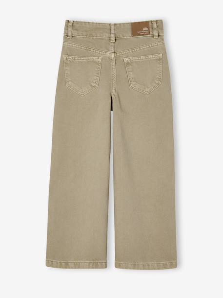 Pantalon fille large MorphologiK fin corail+kaki+vieux rose - vertbaudet enfant 