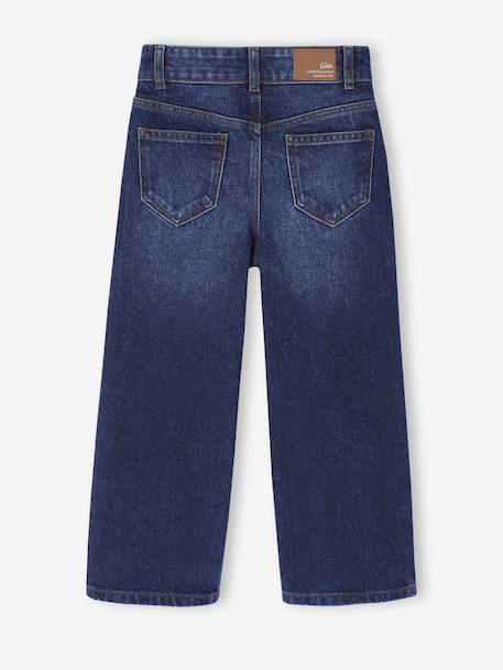 Jean fille large morphologik tour de hanches fin bleu clair+bleu foncé+bleu moyen - vertbaudet enfant 