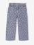Pantalon fille large motifs fantaisie bleu foncé+denim gris - vertbaudet enfant 