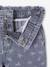 Wide-Leg Paperbag Jeans with Flower Motifs for Girls deep blue+denim grey - vertbaudet enfant 