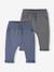 Pack of 2 Fleece Trousers for Babies, Basics cappuccino+denim blue+taupe - vertbaudet enfant 
