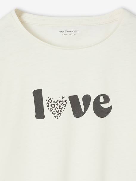 Lot de 3 t-shirts fille fantaisie manches longues anthracite+bleu grisé+corail+indigo+rose - vertbaudet enfant 
