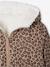 Reversible Leopard/Sherpa Windcheater with Hood for Girls beige - vertbaudet enfant 