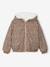 Reversible Leopard/Sherpa Windcheater with Hood for Girls beige - vertbaudet enfant 