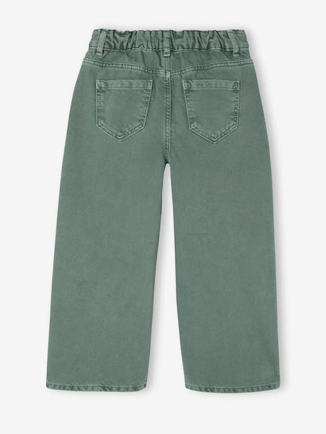 Wide-leg trousers in girls' colours green+grey green+peony pink+plum+rose - vertbaudet enfant 