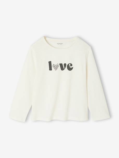 Lot de 3 t-shirts fille fantaisie manches longues anthracite+bleu grisé+corail+indigo+rose - vertbaudet enfant 