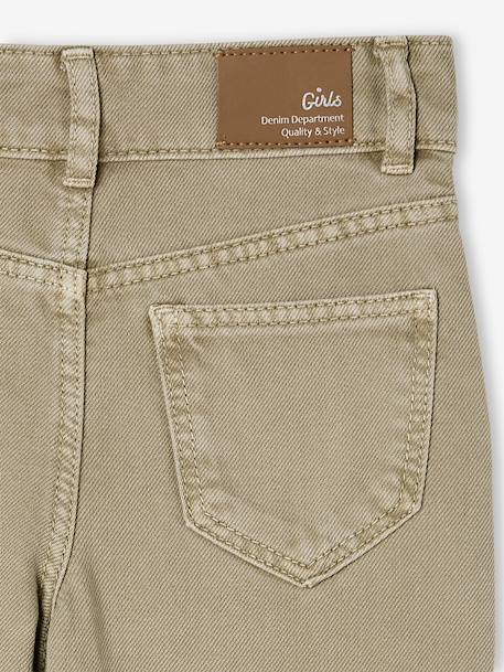 Pantalon fille large MorphologiK fin corail+kaki+vieux rose - vertbaudet enfant 