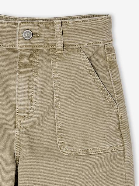 Pantalon fille large MorphogiK medium corail+kaki+vieux rose - vertbaudet enfant 