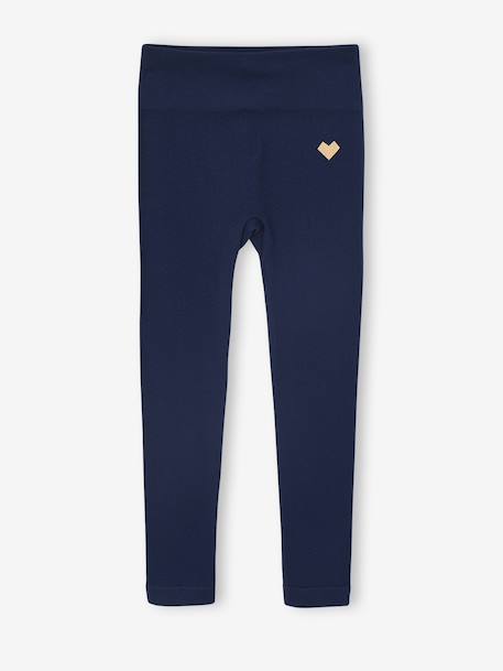 Legging de sport en côtes sans couture fille marine - vertbaudet enfant 
