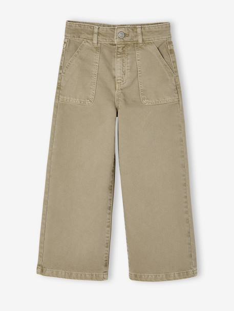 Pantalon fille large MorphogiK medium corail+kaki+vieux rose - vertbaudet enfant 