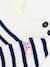 Wool and cotton striped sailor jumper for babies by PETIT BATEAU ecru - vertbaudet enfant 