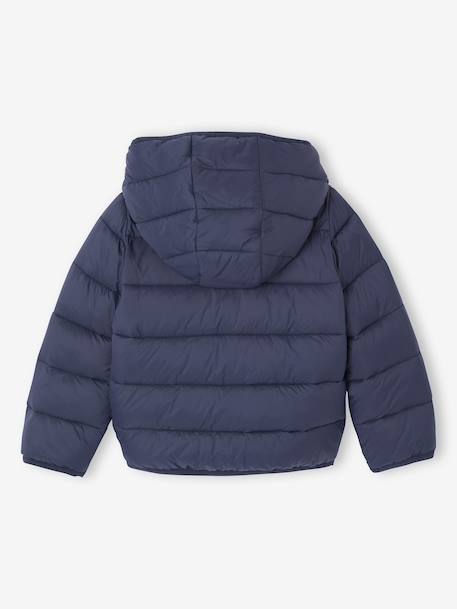 Lightweight hooded puffer jacket for girls grey green+navy blue+old rose+rose - vertbaudet enfant 