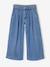 Wide-Leg Jeans with Pleats for Girls denim grey+medium blue - vertbaudet enfant 