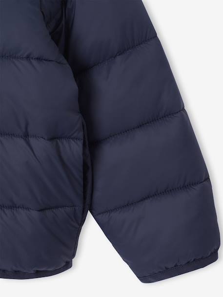 Lightweight hooded puffer jacket for girls grey green+navy blue+old rose+rose - vertbaudet enfant 
