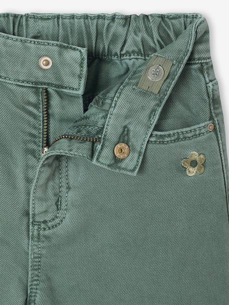 Pantalon fille large couleur pivoine+prune+rose+vert+vert de gris - vertbaudet enfant 