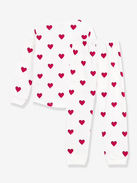 PETIT BATEAU heart print pyjamas for children white - vertbaudet enfant 