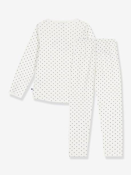 Girls' pyjamas in PETIT BATEAU polka dot print cotton white - vertbaudet enfant 