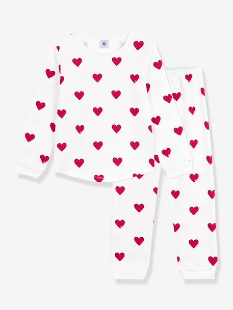 PETIT BATEAU heart print pyjamas for children white - vertbaudet enfant 