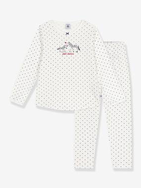 Girls-Nightwear-Girls' pyjamas in PETIT BATEAU polka dot print cotton 