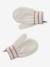 Girl's twisted knit set: beanie + snood + mittens/gloves ecru - vertbaudet enfant 