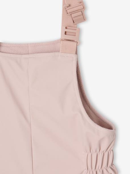 Rain Trousers with Braces for Girls pale pink - vertbaudet enfant 