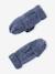 'Heart' Beanie + Snood + Gloves/Mittens Set for Girls navy blue+rosy - vertbaudet enfant 