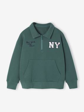 Sweat col camionneur brodé garçon - vertbaudet enfant Garçon-Sweat col camionneur brodé garçon