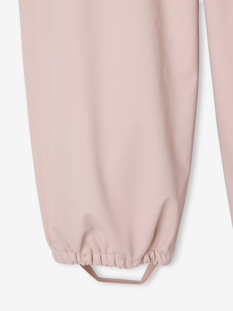 Rain Trousers with Braces for Girls pale pink - vertbaudet enfant 