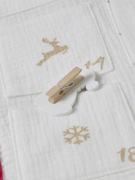 Customisable cotton muslin Advent calendar ecru - vertbaudet enfant 