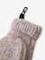 'Heart' Beanie + Snood + Gloves/Mittens Set for Girls navy blue+rosy - vertbaudet enfant 