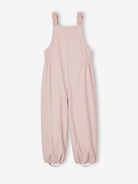 Rain Trousers with Braces for Girls pale pink - vertbaudet enfant 