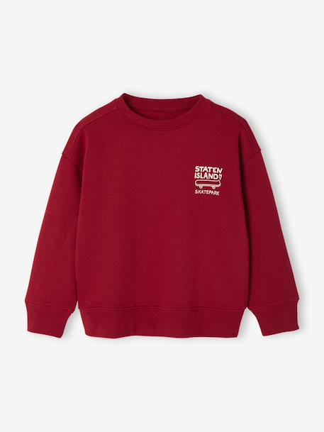 Sweatshirt with Chest Motif for Boys green+pistachio+pomegranate+red - vertbaudet enfant 