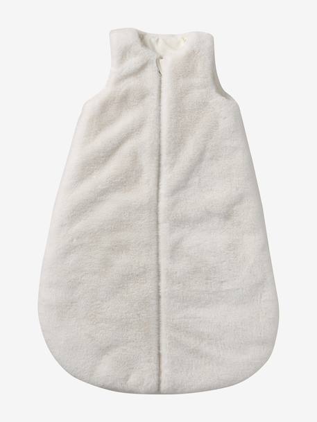 Baby sleeping bag with detachable sleeves in faux fur ENVIE DE FRAISE ecru - vertbaudet enfant 