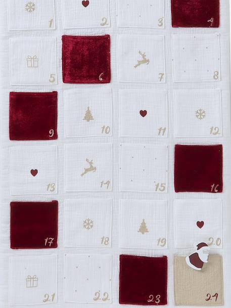 Customisable cotton muslin Advent calendar ecru - vertbaudet enfant 