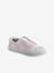 Elasticated Trainers in Canvas for Girls PINK MEDIUM SOLID WITH DESIG - vertbaudet enfant 