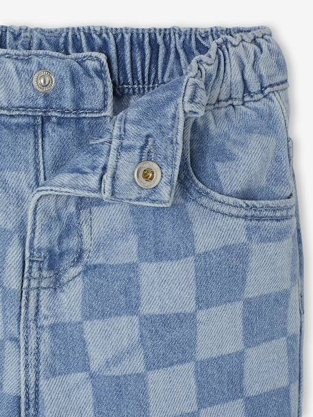 Baby jeans with a checks print stone - vertbaudet enfant 